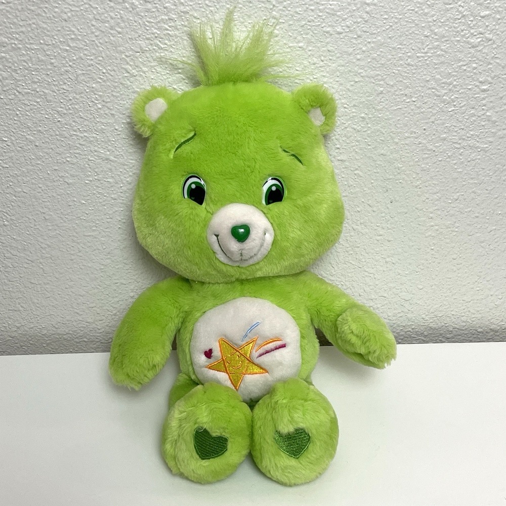 2007 Oopsy Bear 15" Care Bears Plush Green Shooting‎ Star Play Along TCFC